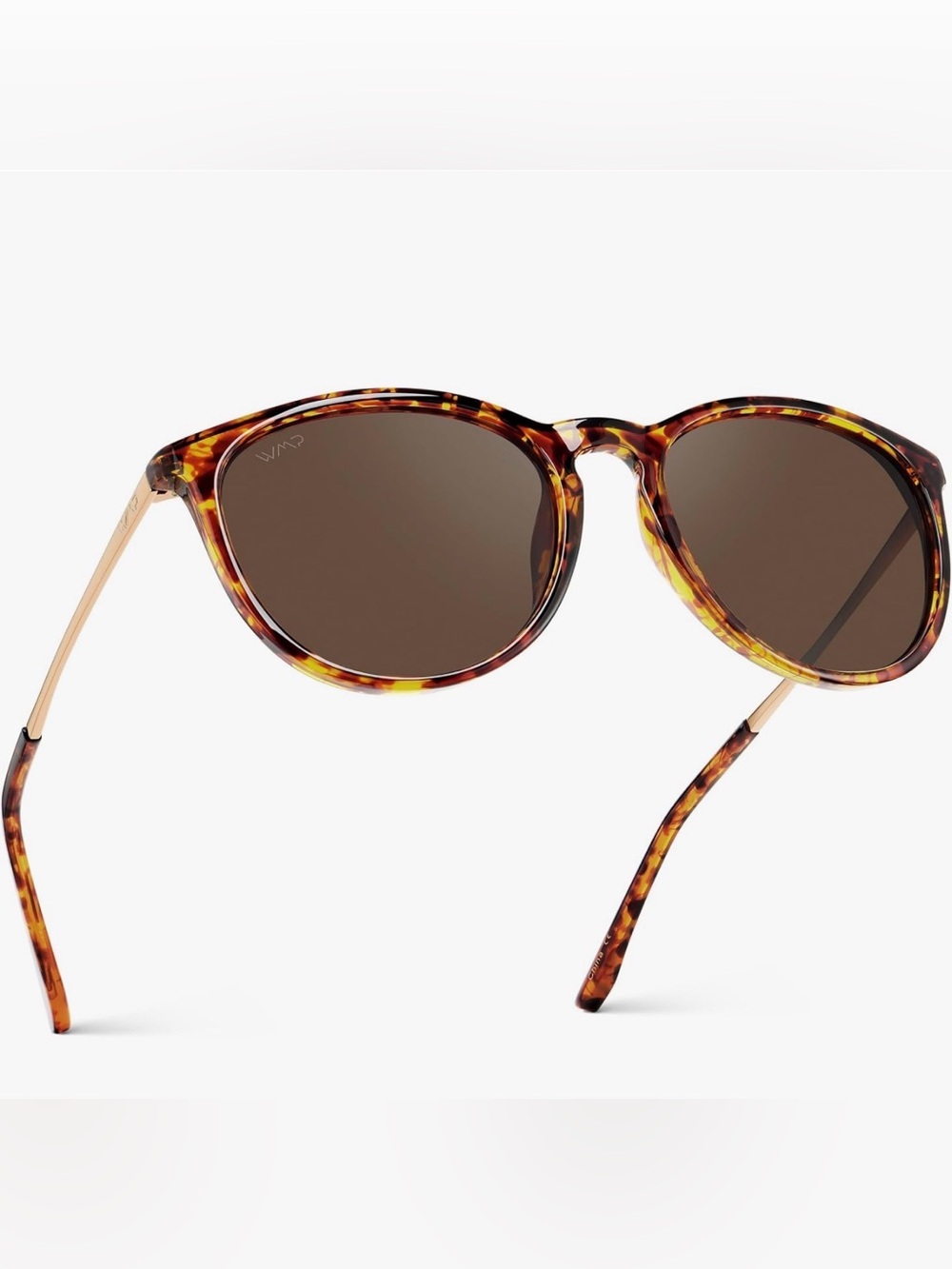 Wear Me Pro Polarized Tortoise Shell Round Sunglasses - Brown Lenses NEW